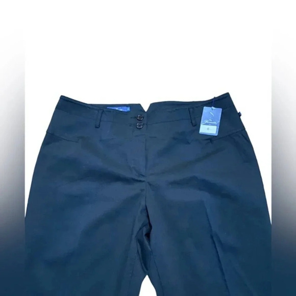 NWT Faconnable High Rise Wide Leg Black pants - Picture 3 of 8